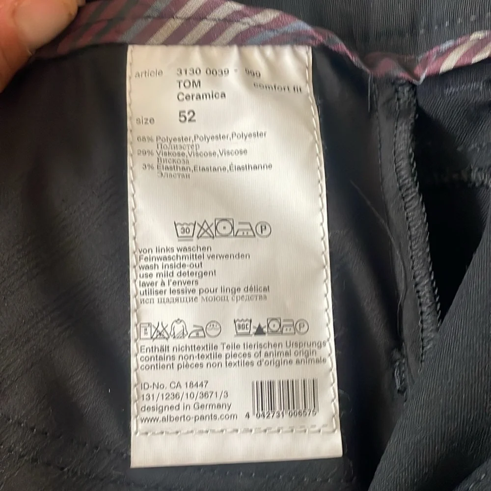 Alberto Ceremica Black Comfort Fit- Size 52 US 36